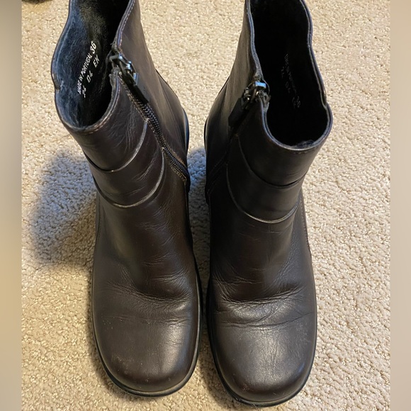 Dansko Bibi moto clog booties brown black - Picture 2 of 6